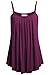 Bepei Women Loose Casual Summer Pleated Flowy Sleeveless Camisole Tank Tops