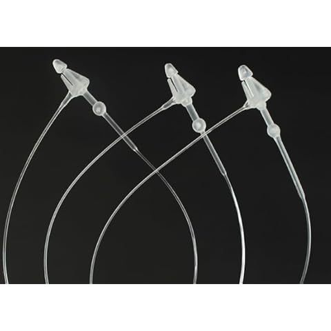 SIDAZON 3 Inch 500 Pcs Plastic Fasteners Hang Tags Clear Snap Lock Pins Security Loop Price Tag Pins Safety Ring Ties for Retail Store Clothing Accessory (3“ 500pcs, Clear) Cover