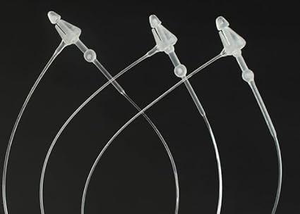 SIDAZON 3 Inch 500 Pcs Plastic Fasteners Hang Tags Clear Snap Lock Pins Security Loop Price Tag Pins Safety Ring Ties for Retail Store Clothing Accessory (3“ 500pcs, Clear)