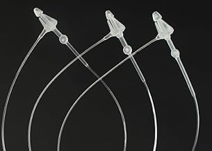 3 Inch 500 Pcs Plastic Fasteners Hang Tags Clear Snap Lock Pins Security Loop Price Tag Pins Safety Ring Ties for Retail Store Clothing Accessory (3“ 500pcs, Clear)