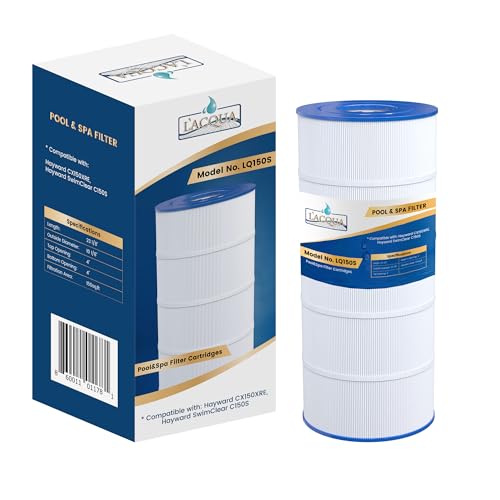 LACQUA FILTER REPLACEMENT LQ150S 150SqF for Hayward SwimClear C150S, CX150XRE, CS150E, Unicel C-9441, Pleatco PA150S