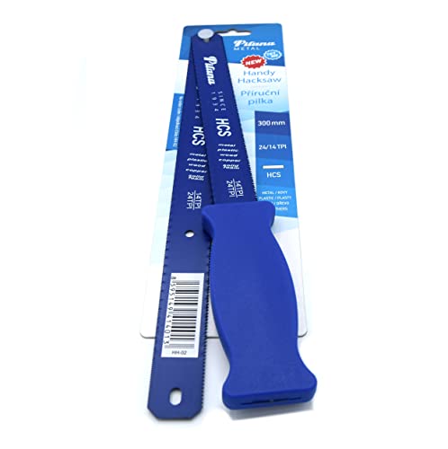 PILANA Praktische Hobysäge für Metall und Kunststoff 14/24 ZpZ, 300mm, mit Ersatzsägeblatt