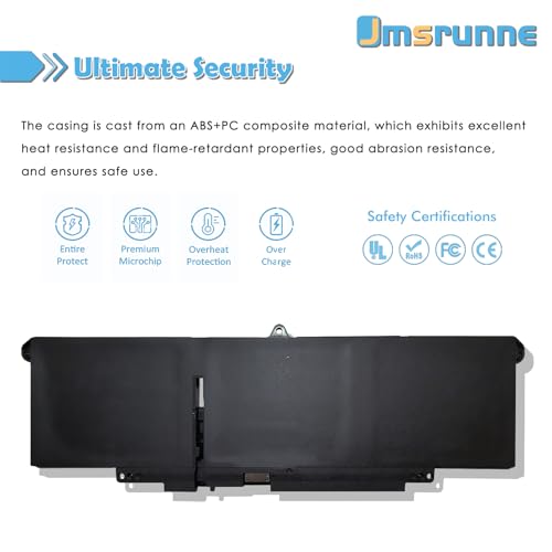 Image of 57Wh 66DWX Laptop Battery Replacement for Dell Latitude 7440 7450 7340 7350 7640 7650 Series Notebook WW8N8 0JNYT4 JNYT4 0047T0 047T0 0CTJJ6 CTJJ6 0V0W55 V0W55 FH97R 00HYH8 0HYH8 086D0Y 86D0Y