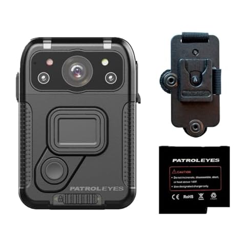 PatrolEyes IRIS 2K GPS Touch Screen HD WiFi 128GB 8 Hour Battery Police Body Camera (Add Extra Battery + Molle Mount) Cover