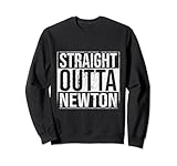 tipografia vintage grunge straight outta newton felpa