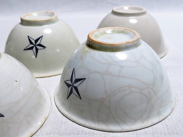 Amazon.co.jp: 日本陸軍 茶碗5点 丼 軍用食器 統制陶器 レトロ