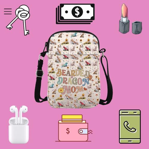 TSOTMO Bearded Dragon Lover Gift Bearded Dragon Mom Crossbody Bag Bearded Dragon Gift for Women3