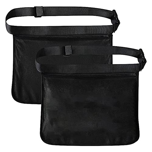 Kissmii 2 soportes para pelotas de tenis, bolsillos para pelotas de tenis, soporte para cintas, bolsa de malla ajustable para pelotas de tenis, bolsillos de cintura