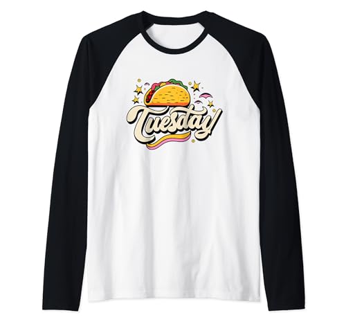 El martes de tacos, amante de los tacos, la comida mexicana, lindo y genial, foodie Love Camiseta Manga Raglan