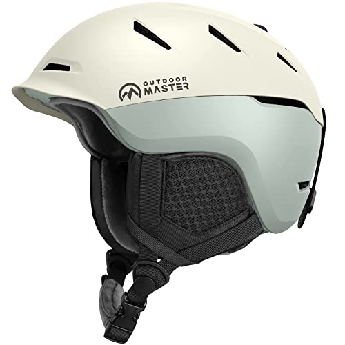 Outdoormaster Garnet Ski Helmet - Adjustable 16 Vents In Climate Control - Snowboard Helmet For Kids, Youth, Men, Women - White,L #TOP19