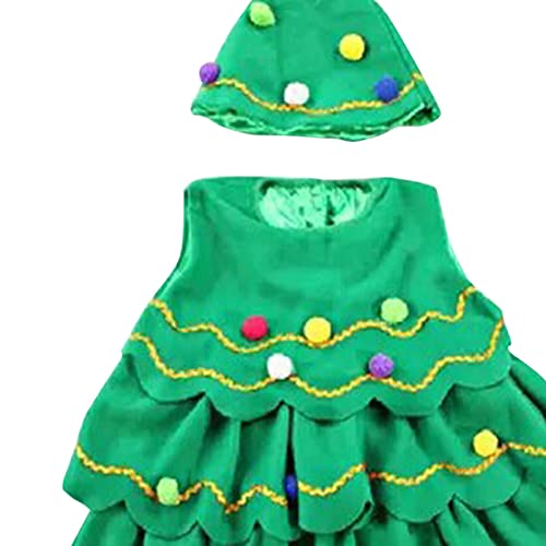 menolana Conjunto de Fantasia Natalina com Chapéu para Decoração de Árvore - Altura 100cm