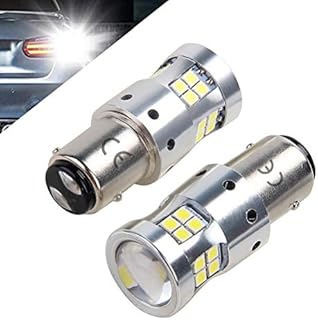 BAY15D P21/5w 1157 LED 12V 24V Car/Truck Bulbs, 8w 6000K White, Extremely Bright 1300 Lumens, Used for Car Tail Stop Light Brake Lights. (2-Pack)