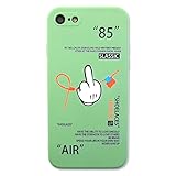 ハンドサイン iPhoneSE iPhone8 iPhone7 ケース 全5色 アイフォンケース カバー AIR シューレース 液晶保護フィルム付き (グリーン) [並行輸入品]