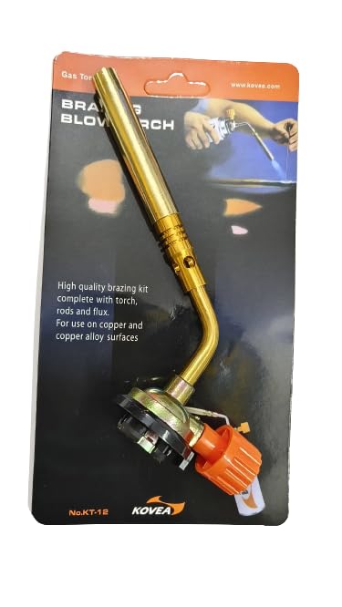 Kovea Steel High Power Butane/LPG Gas Brazing Blow Torch for Camping,Welding Alloy,Jewellery Making, Cooking and DIY,