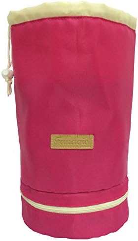 Fanagio Waterproof Nylon WomanTravel Toiletry Bag or Makeup Bag Organizer for Bathroom and Womens Travel Toiletries and Travel Kit and Holidays Gift Color Pink