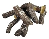 gas coals for fireplace Aspecto realista: el juego de leña de gas está diseñado para imitar la apariencia de troncos de madera natural. Cada pieza está cuidadosamente elaborada para parecerse a troncos auténticos, añadiendo autenticidad a tu chimenea.