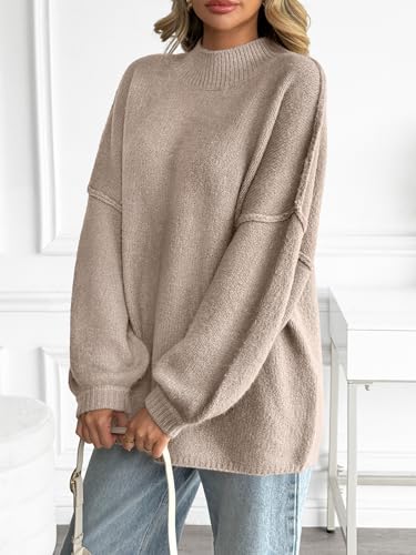 LILLUSORY Womens Oversized Mock Neck Batwing Chunky Fall Sweaters 2026 - image 3