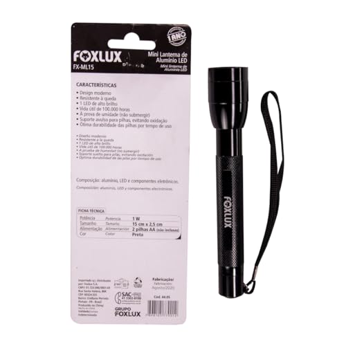 Mini Lanterna de Alumínio LED Foxlux