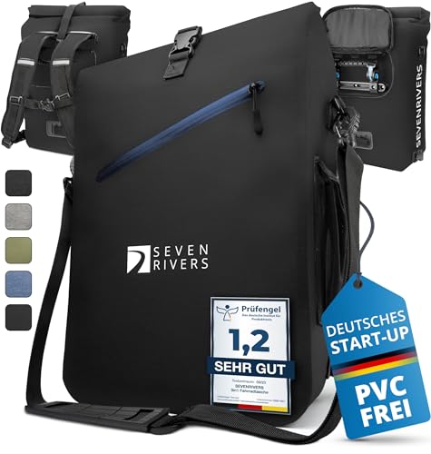 SEVENRIVERS 3 in 1 Fahrradtasche - Rucksack,...