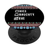 Agradable Traviesa Navidad RAE Suéter Feo PopSockets PopGrip Adhesivo