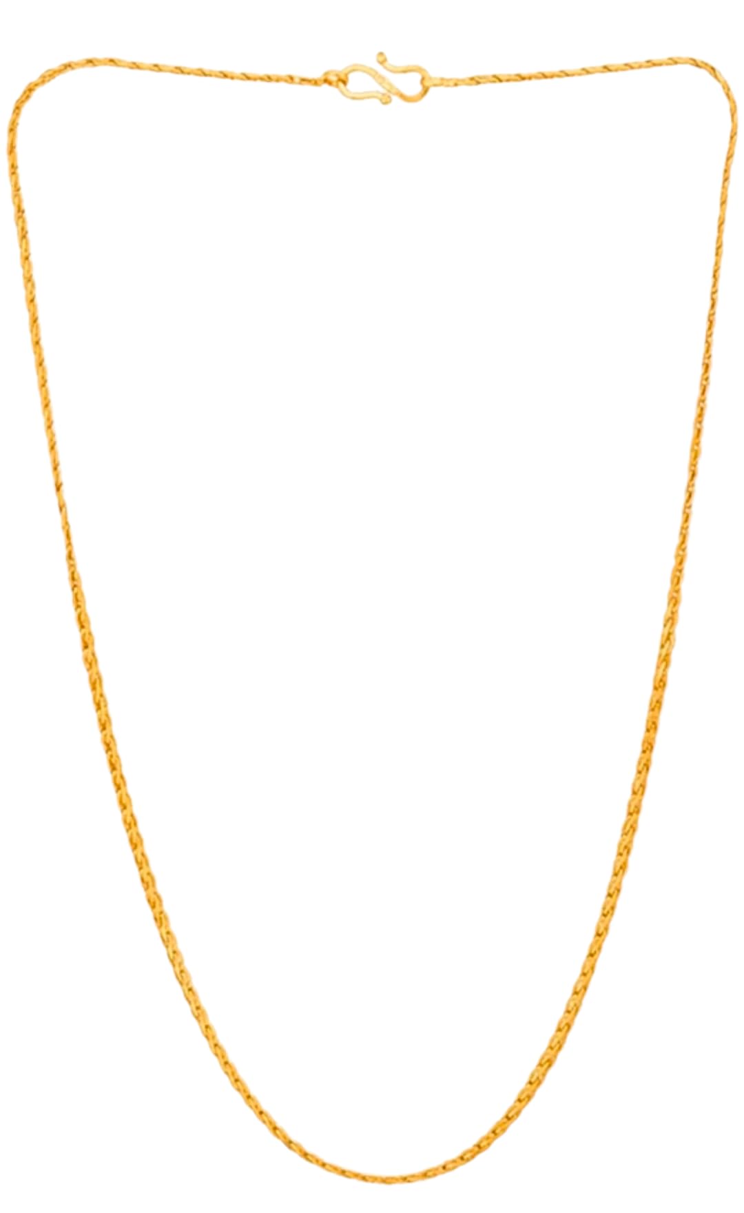 ™ Brass Stylish and Exclusive Interlink Circle Pattern Design Chain Necklace Gold Plated Fashionable Jewellery For Women Girls Men Boys and Unisex (Golden)-image-37