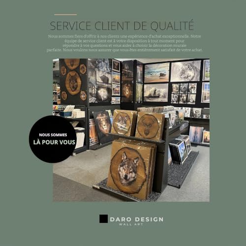 Impression art cerf DARO Design 20 cm - Tableau faune haute définition - 7