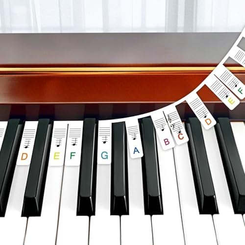 Removable Piano Keyboard Stickers for Beginners, Reusable Silicone ...