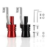 2 Stück Auspuff Sound Booster,Sound Booster,Aluminiumlegierung Auto Turbo,Turbo Sound Simulator Pfeife,Soundgenerator Auto,Autos Endrohr Schalldämpfer Für Automobile Auf Alle Modelle,Rot Und Schwarz