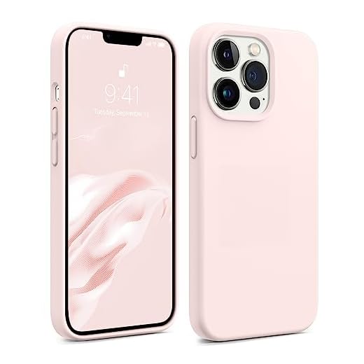 AOTESIER Magnetic for iPhone 13 Pro Max Case, [Compatible with MagSafe] [Military Shockproof Protection] Silicone Phone Case with Soft Anti-Scratch Microfiber Lining, 6.7 inch, Chalk Pink