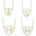 Celebrate Family Choose 1, 2 OR 3 Kids Heart Necklace. 1 Girl 1 Boy. Daughter and a Son Mom Necklace. Birthday Gift for mom or Mother's Day. Baby Shower and Push Present. (One Girl + One Boy)