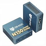 Bmax Mini PC Intel N150 (up to 3.6GHz) 12GB LPDDR5 512GB NVMe SSD (4TB Expansion), Type-C/USB 3.0/BT 5.0/WiFi 5, 2X HDMI 2.1 B4 Ultra Mini Desktop Computers for Dual 4K Display, Home/Office/Design
