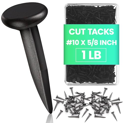 Therwen 1lb Upholstery Carpet Tacks, Black, 5/8