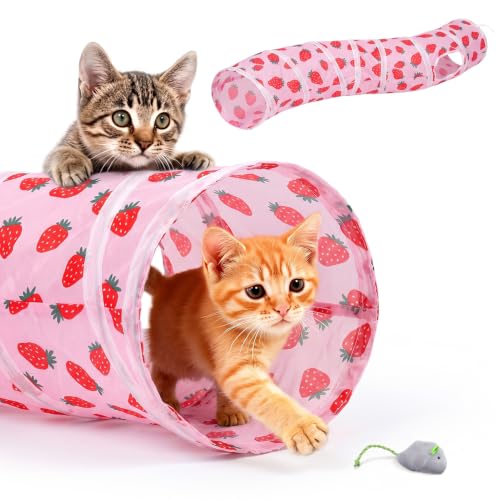 Image of Glittme S-Shape Cat Tunnel, Foldable Cat Tunnels for Indoor Cats