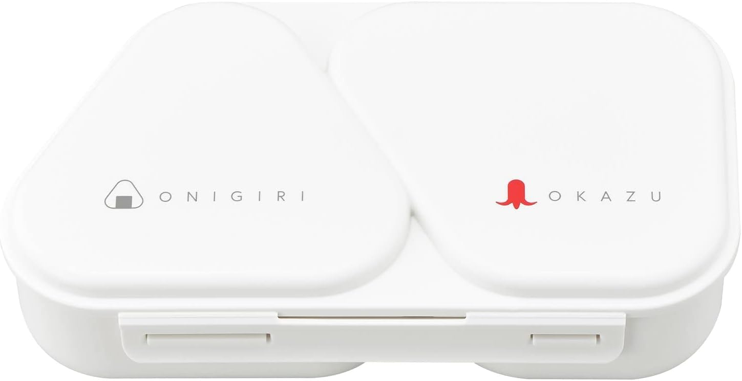 Samurai-Selection White Osk Onigiri Lunch Bento Made In Suitable For Onigirazu Ball And Side Microwave Includes Easy To (Osk) Case, Box, 465Ml, Japan, (Rice