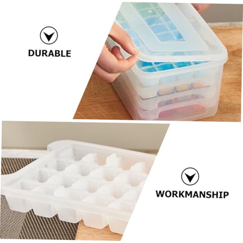 Molde cuadrado transparente para cubitos de hielo con tapa miniatura 3