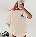 veufcyas Oversized Concert Album Shirts Rock Band Tees for Women Hip Hop Gifts for Concert Lovers Music Festival Outfits Tops（Apricot,M
