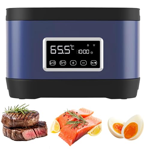 Sous-Vide-garer, Edelstahl-Vakuum-Sous-Vide-topf Mit Led-Touchscreen Und WiFi-App-steuerung, Temperaturregelung Von 40 bis 90 °c Und 24-stunden-intelligente-zeitschaltuhr, 3D-wasserzirkulator