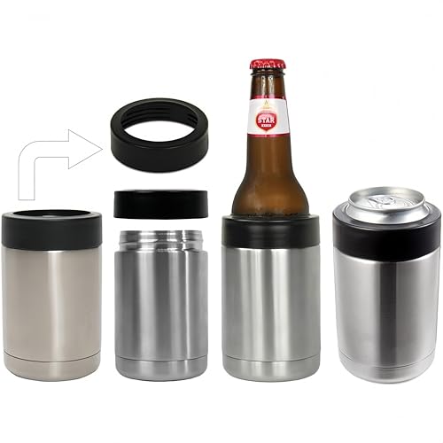 Gteller Can Insulator, Double Wall Stainless Steel Insulated Can Cooler, Beer Bottle holder 16oz 17oz(17oz-500ml)