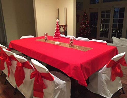 iEventStar Satin Sash Sashes Chair Bow Bows Cover Wedding Banquet Party Chair Decoration (Red, 50), 16 x 275 cm - Image 3