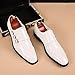 Men's Printed Oxford Dress Shoes,Fashion Metal Buckle Comfortable Pull-on Pointed-Toe Formal Shoes Business Wedding Slip-on Loafers for Men (White,12)