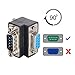 chenyang CY D-Sub RS232 9Pin Male Down Angled 90 Degree to Female Extension Adapter