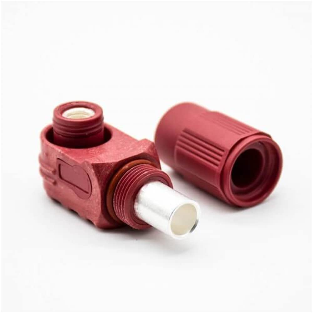 for Surlok Plus Right Angle Plug and Socket 8mm 25mm² Red IP65 Busbar Lug Battery Storage Connector (120A)