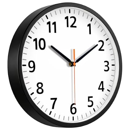 Mabpedo 8 Silent Wall Clock,Battery Operated Clock for Bedroom Living Room product image