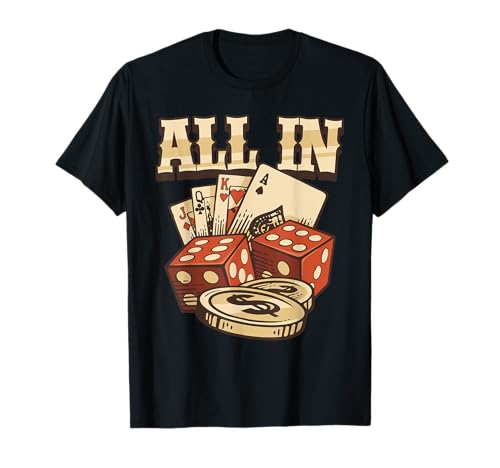 Tout Carte Jouer Cartes Poker Lecteur Jeux d'argent Casino T-Shirt