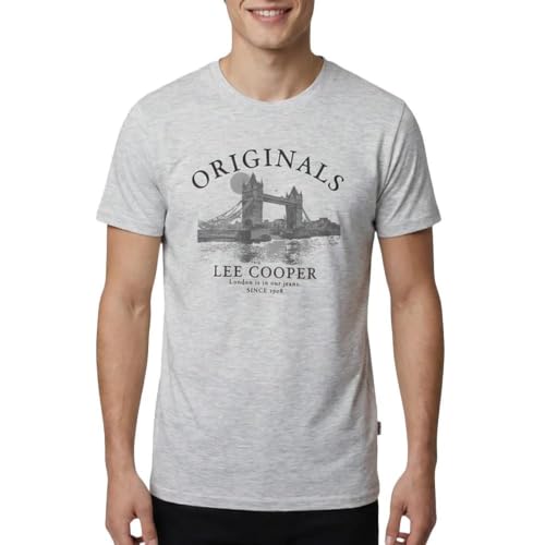 Image of Lee Cooper Men's Grey T-Shirt LCN820, grey, S