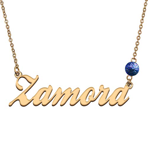 HUAN XUN Custom Choker Birthstone Zamora Name Necklace Best