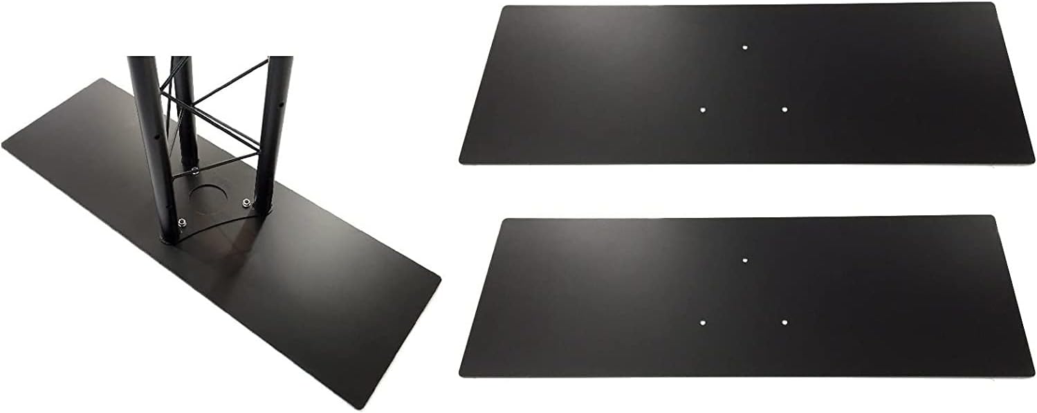 Pair (2) Two Black 13"x39" Metal Base for Bolted Triangle Trusses DJ Lighting