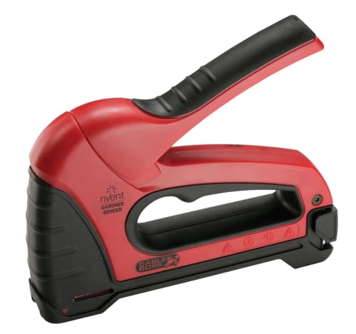 Gardner Bender MSG-501 Heavy-Duty Cable Boss Staple Gun, Professional Grade, Secures (NM) Coax, & Low-Volt Cable, Red