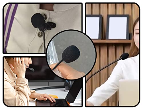 ZoeTekway 18 Stück Schwarz Popschutz Kopfhörer Mikrofon Schaumstoff Spuckschutz Windschutzscheibe für Bühnenperformance Treffen