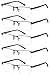 Eyecedar Metal Half-Frame Reading Glasses Men 5-Pack Spring Hinges Stainless Steel Material Includes Sun Readers +1.50